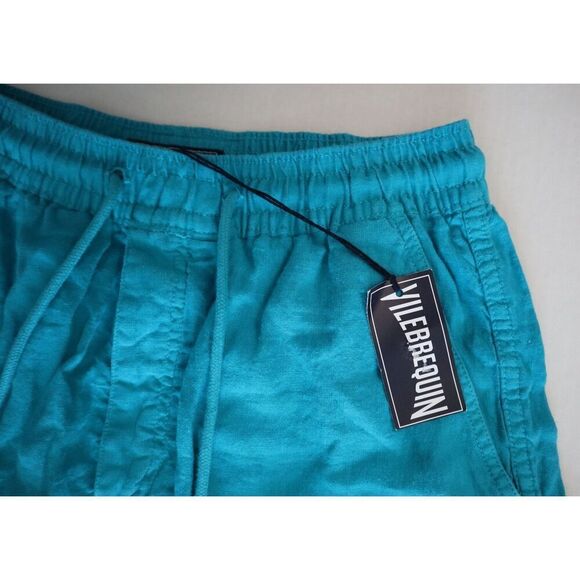 Vilebrequin BAIE9U01 Men's Sz XS Blue Linen Cargo Pockets Bermuda Shorts - Picture 8 of 14